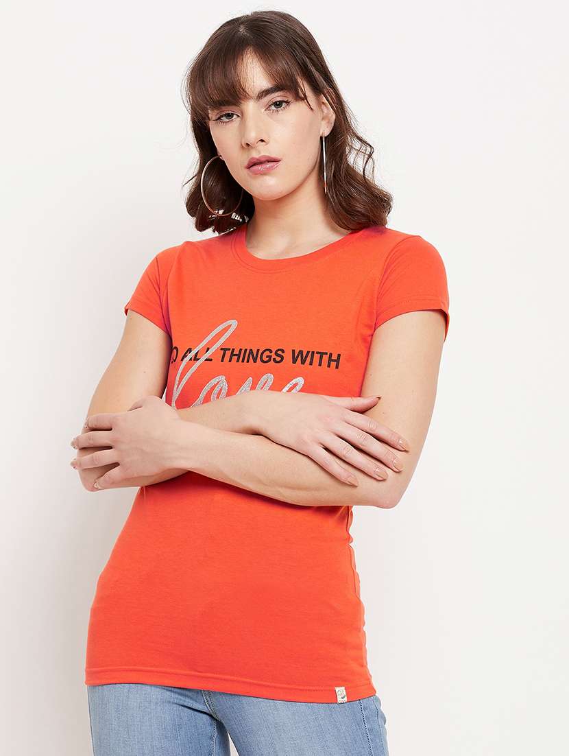 round neck graphic tee