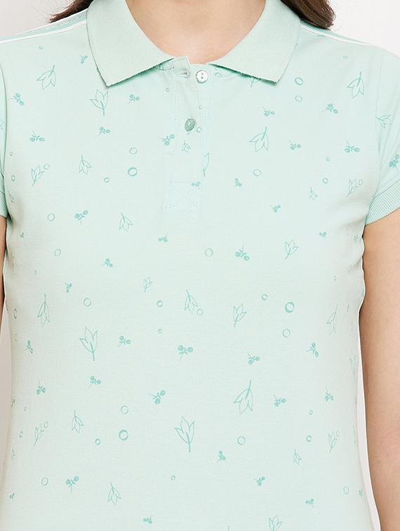 polo neck printed tee - 18417245 - Standard Image - 4
