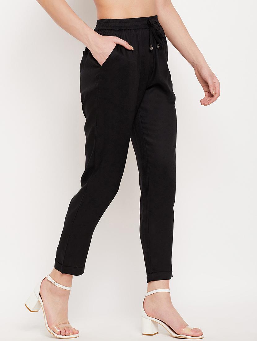 drawstring waist cigarette pants trouser - 18417254 -  Standard Image - 1