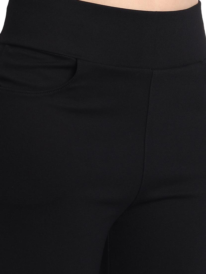 high rise solid flat front trouser - 18417346 - Standard Image - 4