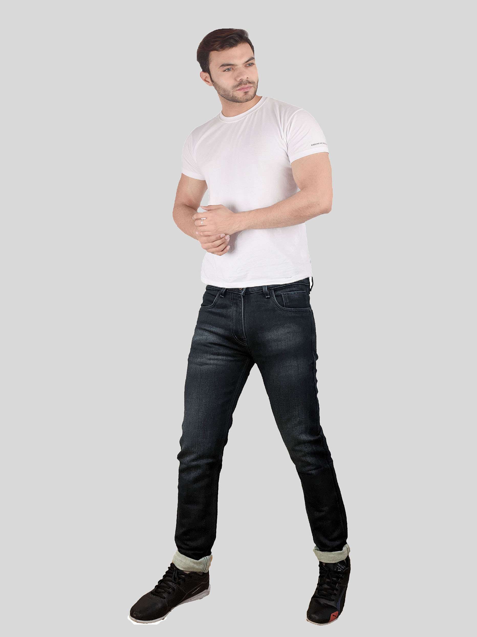 mens slim fit plain jeans - 18417515 -  Standard Image - 4