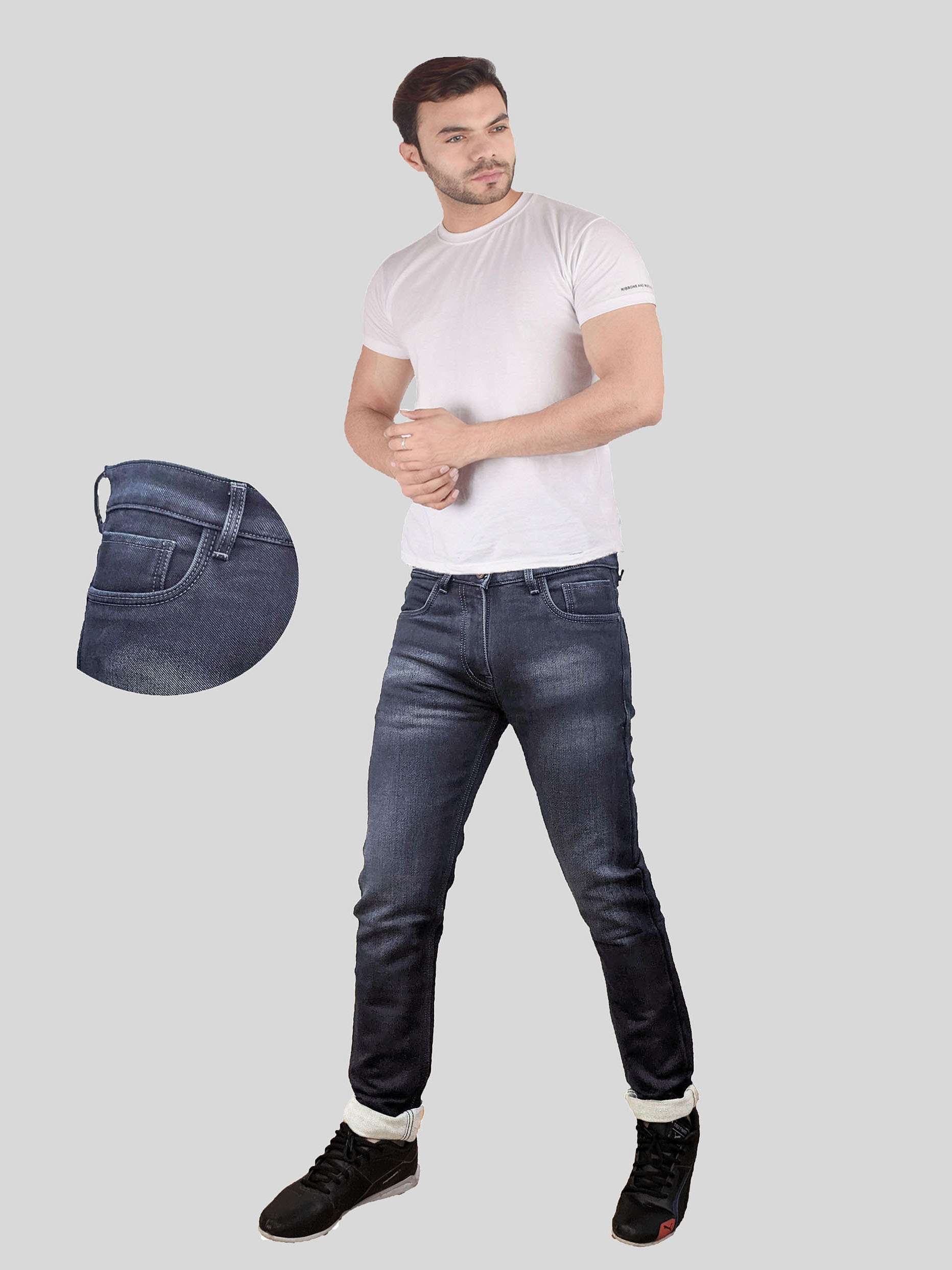 mens slim fit plain jeans - 18417516 -  Standard Image - 4
