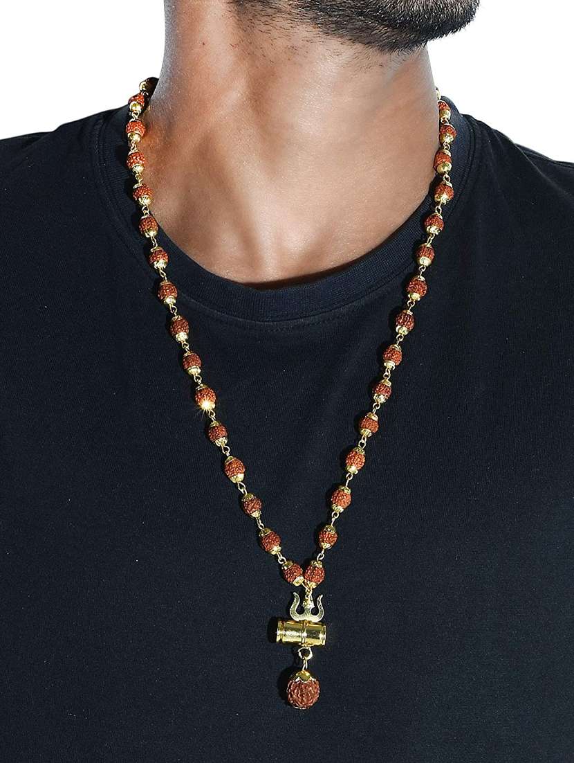 brown wood chain necklace - 18417517 - Standard Image - 4