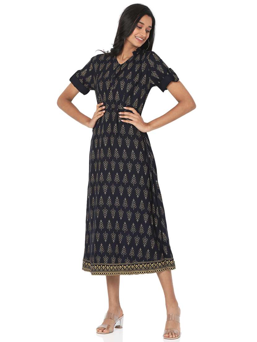 women's printed dress - 18417770 - Standard Image - 1
