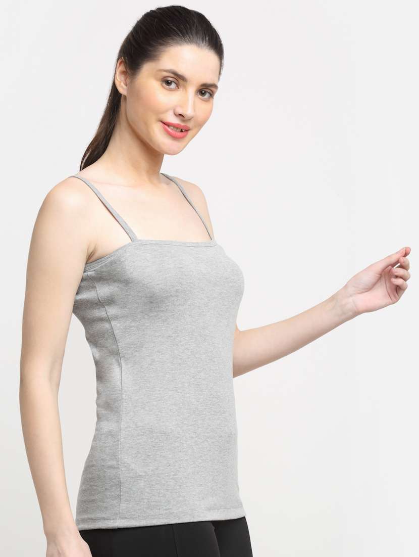 grey solid camisole - 18417958 -  Standard Image - 1