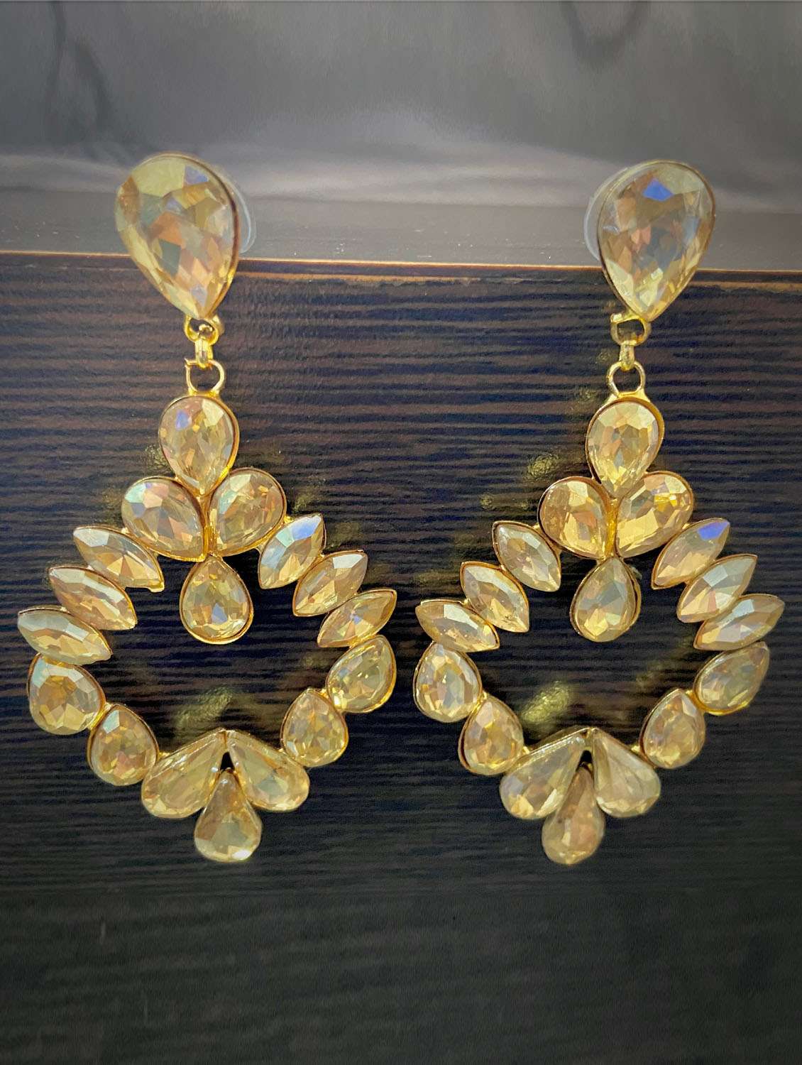 gold brass drop earring