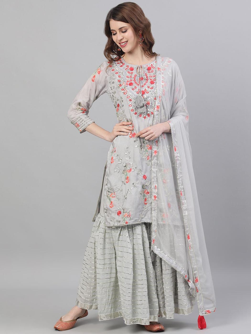 ladies sharara suit - 18418278 - Standard Image - 1