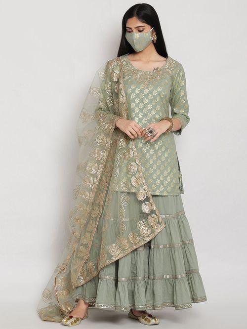 ladies sharara suit - 18418279 - Standard Image - 1