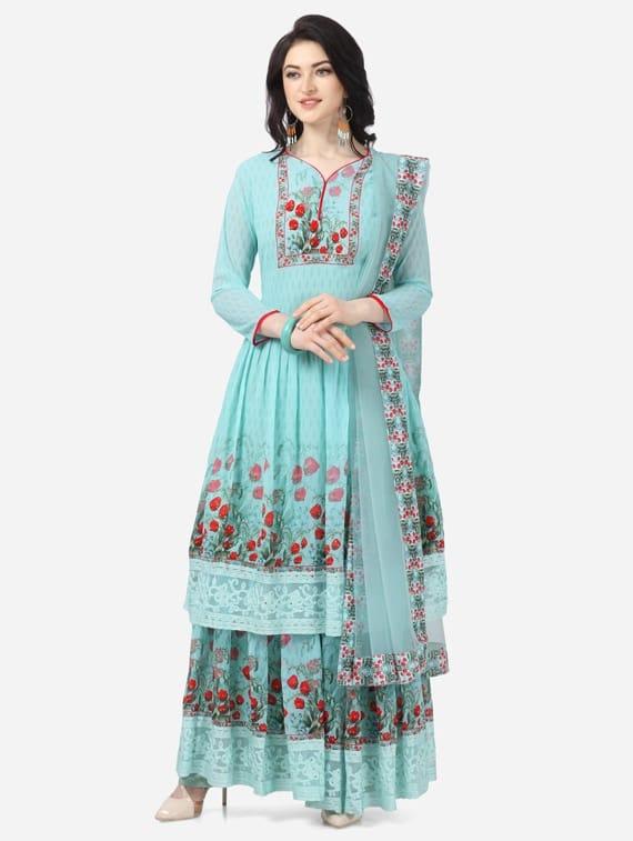 ladies sharara suit - 18418280 - Standard Image - 1