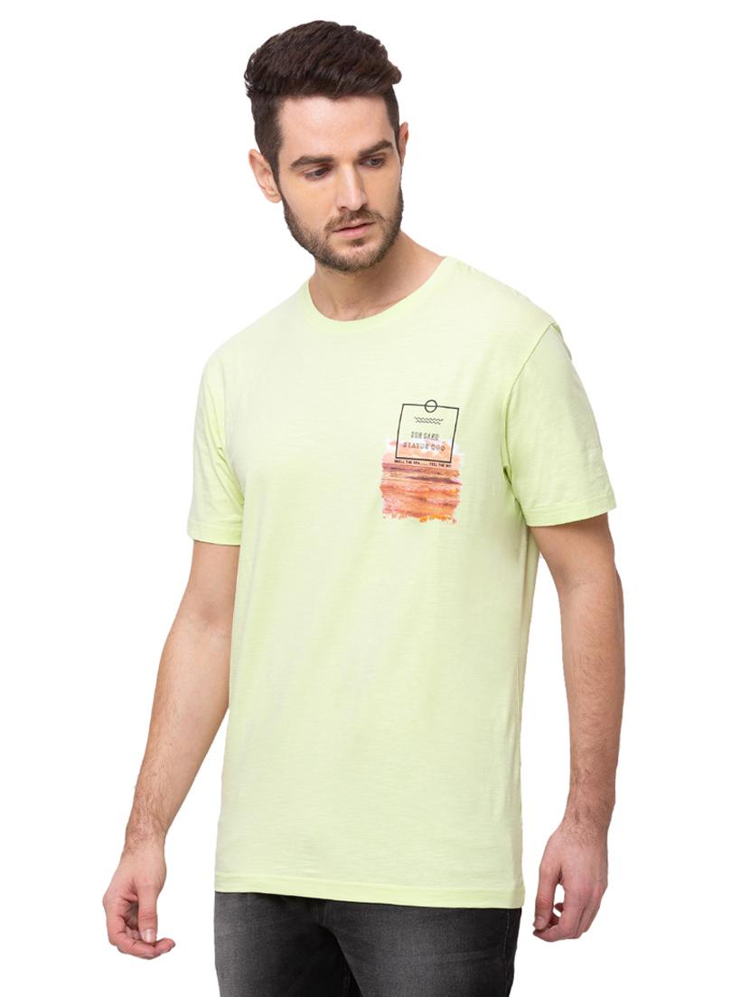 mint green back printed t-shirt - 18418419 - Standard Image - 1