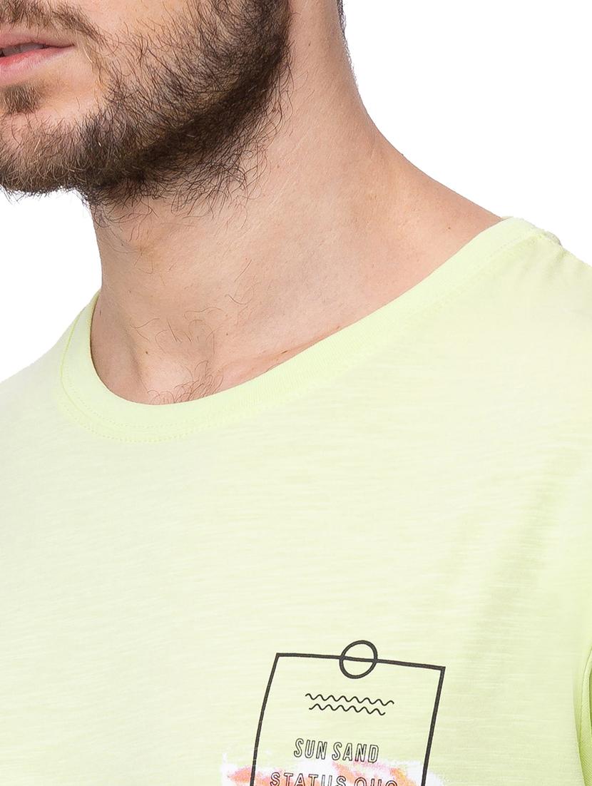 mint green back printed t-shirt - 18418419 - Standard Image - 4