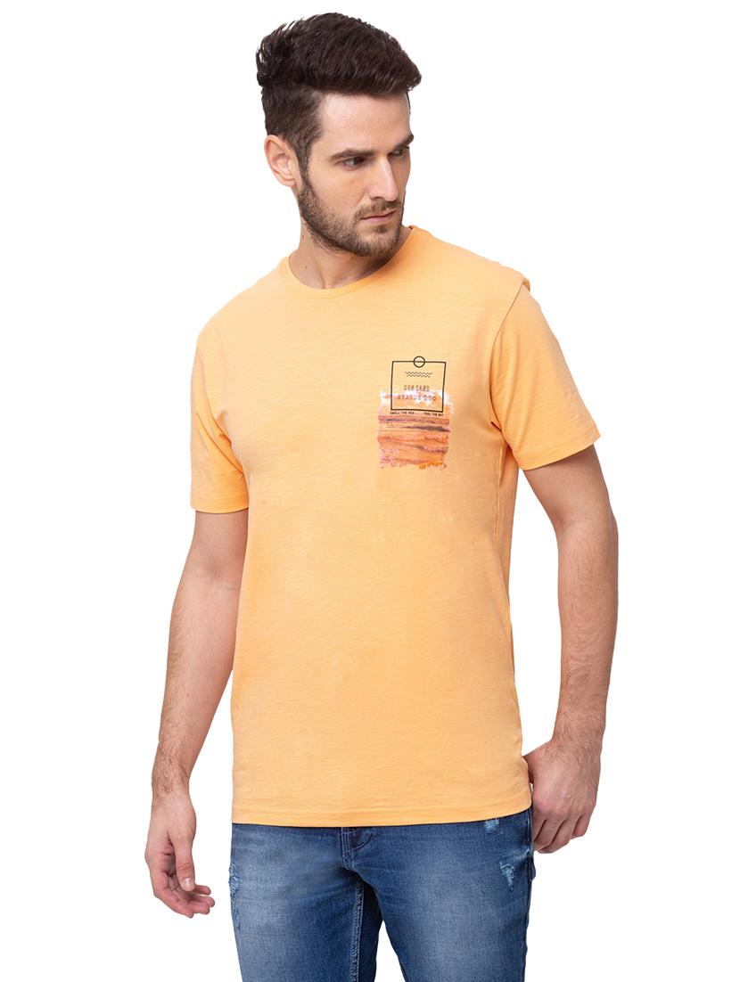 orange back printed t-shirt - 18418420 - Standard Image - 1