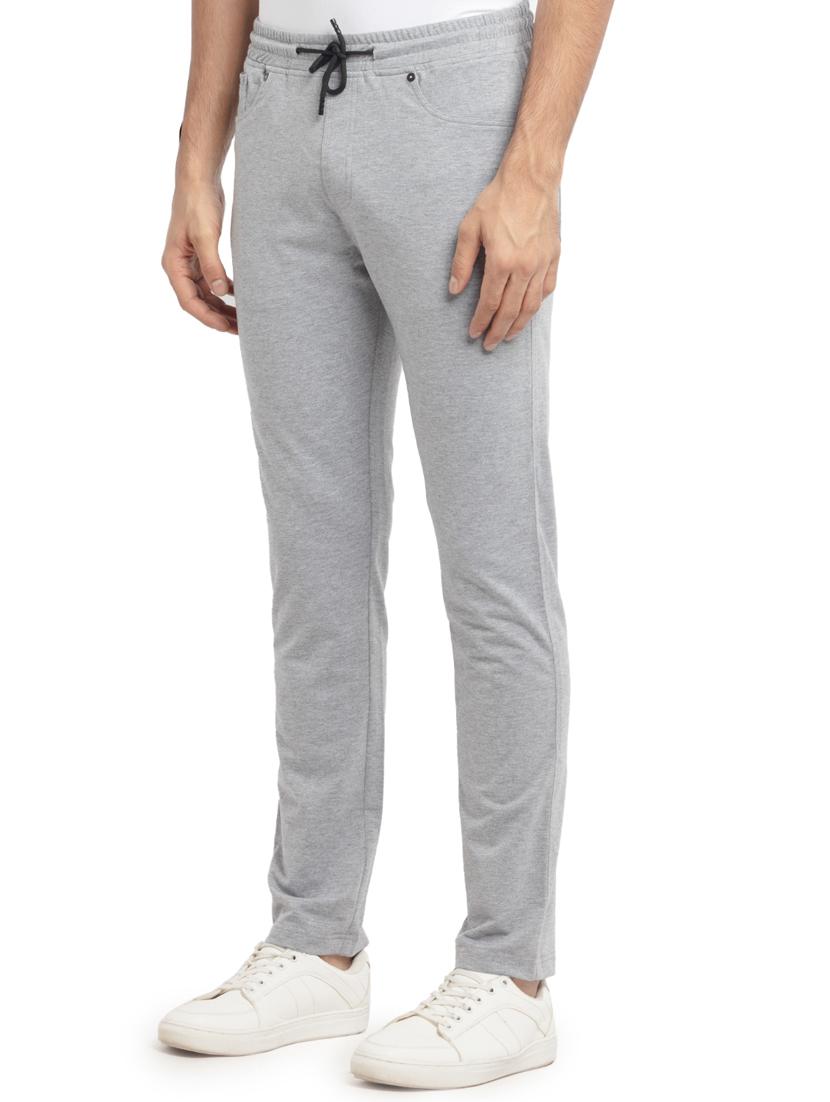 grey solid full length track pant - 18418627 -  Standard Image - 1