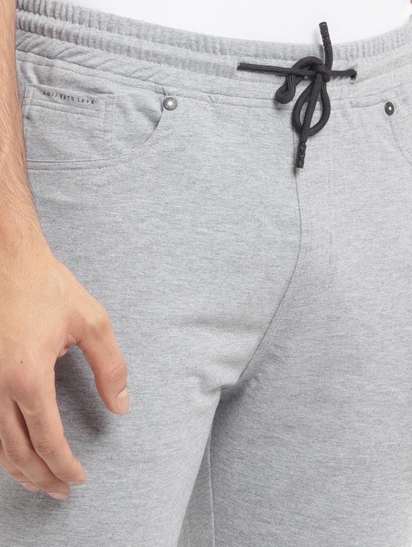 grey solid full length track pant - 18418627 - Standard Image - 4