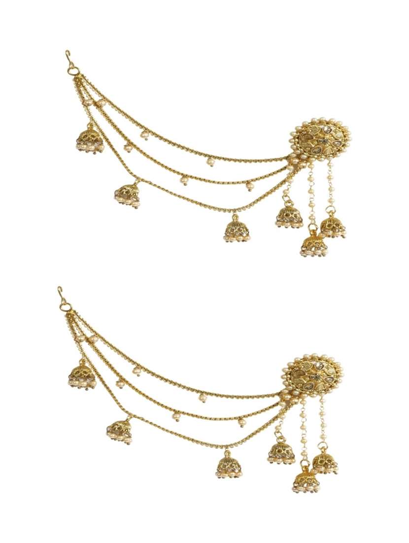 gold metal jhumka earring
