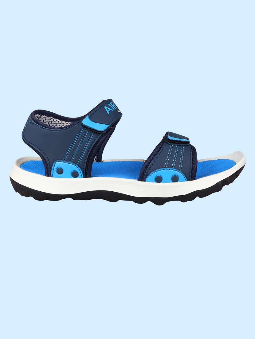 blue synthetic & mesh back strap sandals - 18418762 -  Standard Image - 1