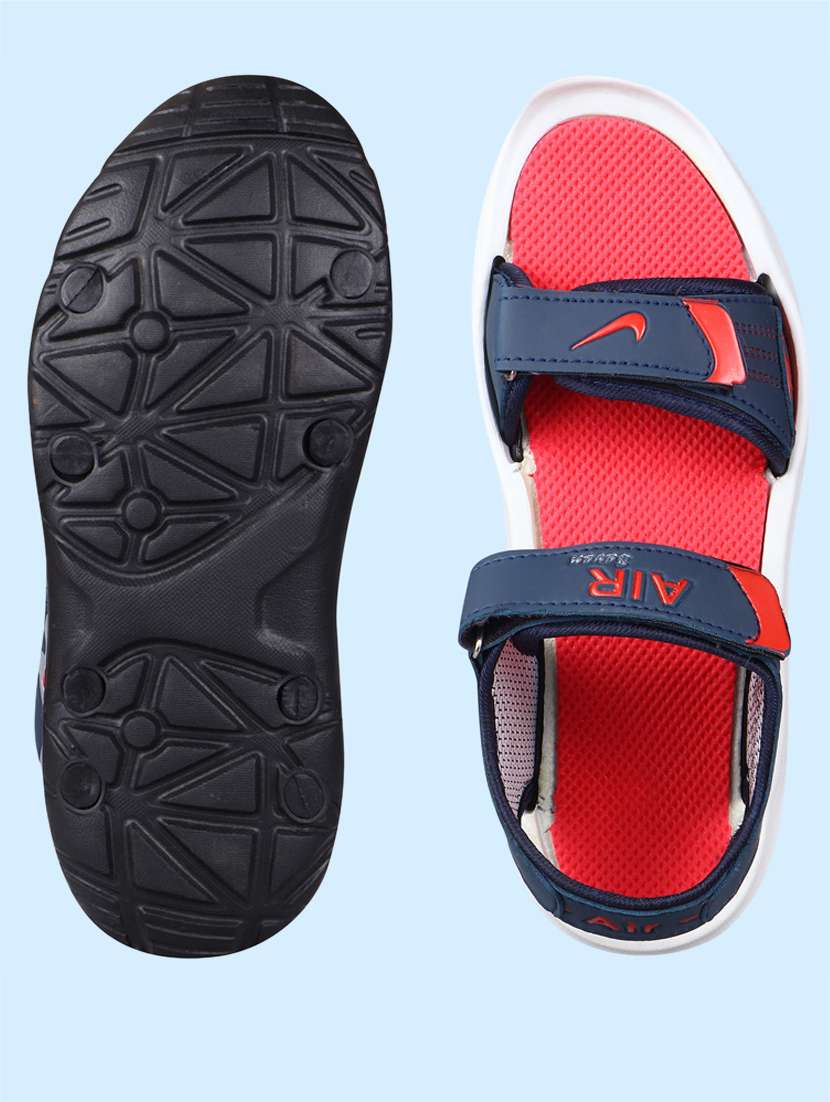 red synthetic & mesh back strap sandals - 18418764 - Standard Image - 4