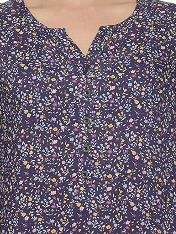 women's straight notch neck top - 18419454 - Standard Image - 4