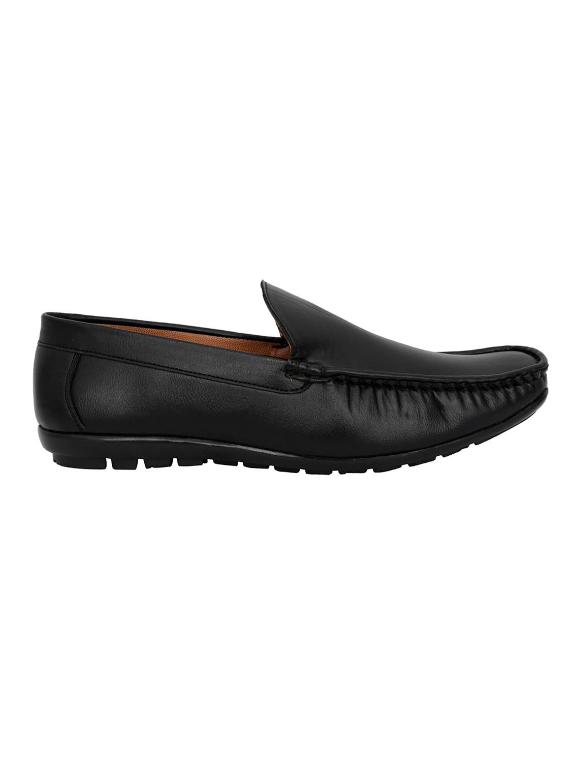 black synthetic office wear loafers - 18419527 -  Standard Image - 1