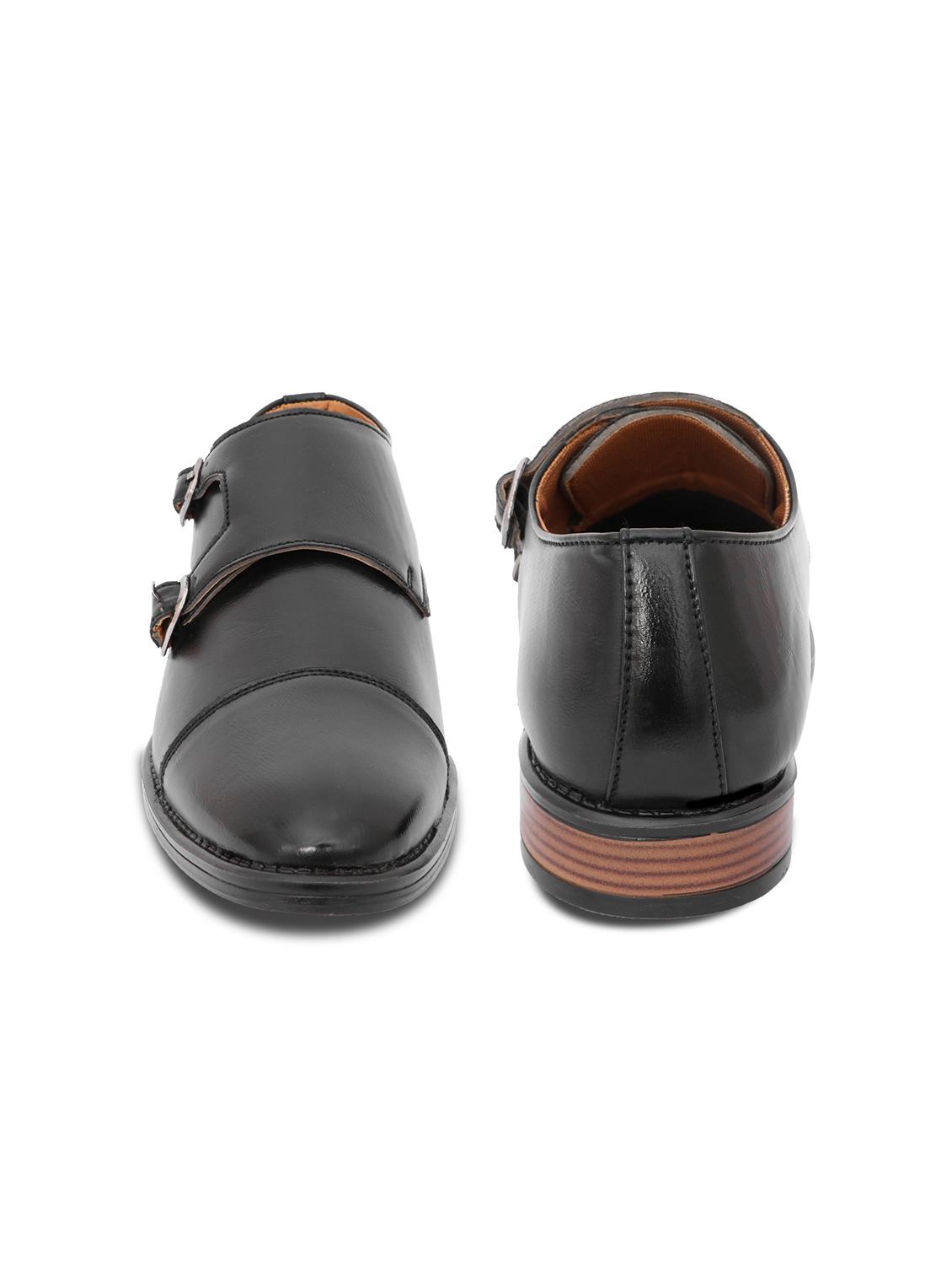 black synthetic office wear loafers - 18419553 -  Standard Image - 1
