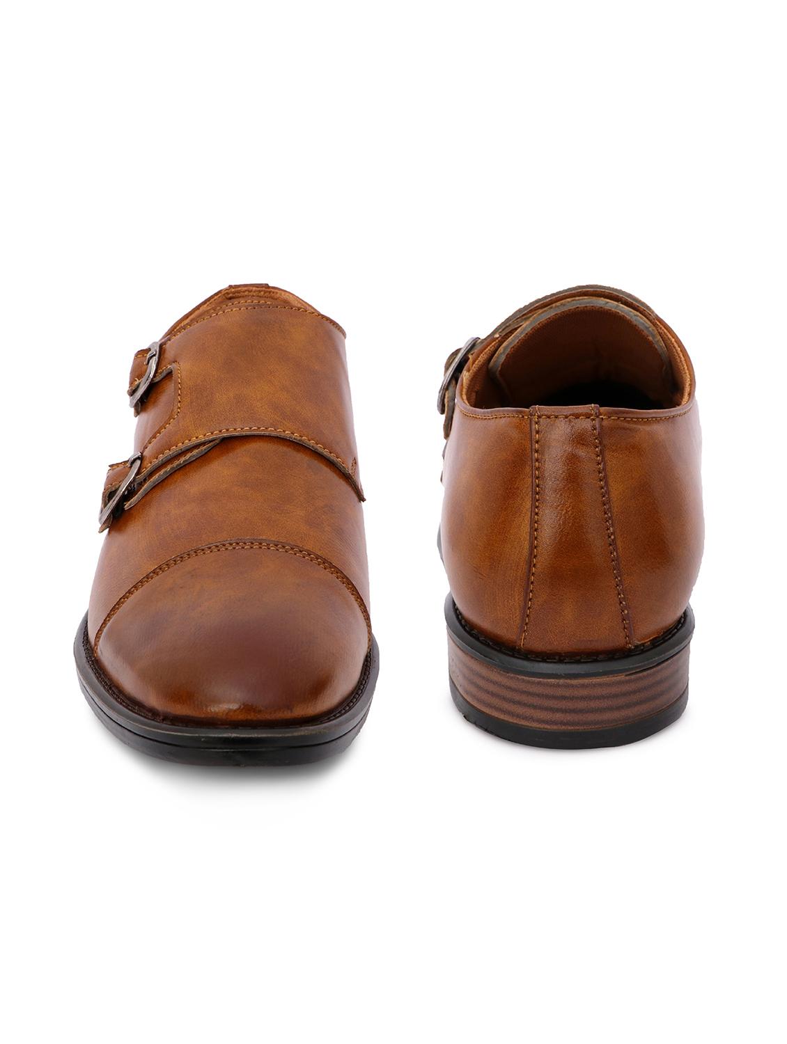 tan synthetic office wear loafers - 18419555 -  Standard Image - 1