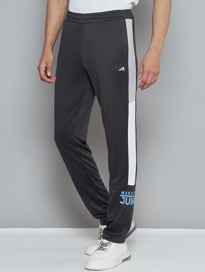 grey printed full length track pant - 18420090 - Standard Image - 1