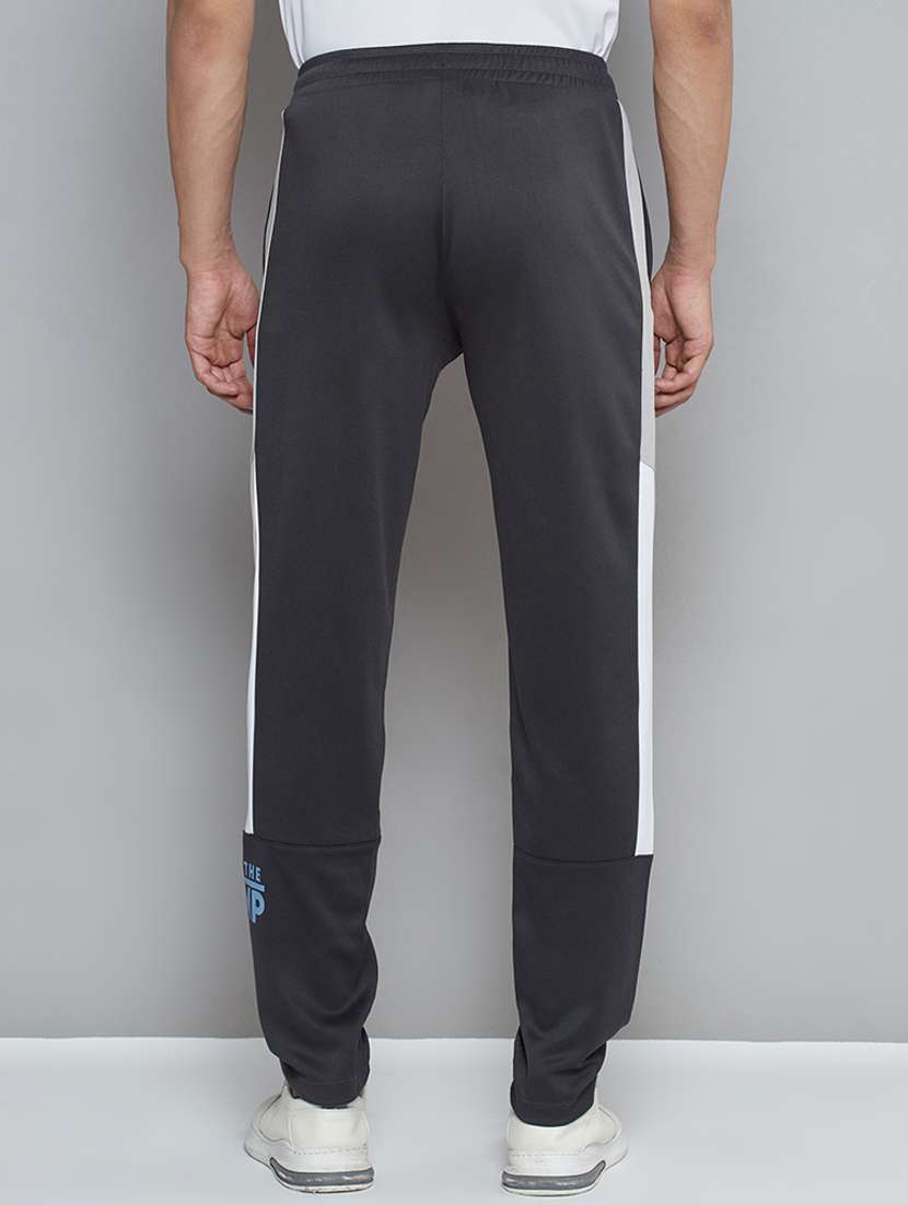 Grey Side Taped Full Length Track Pant