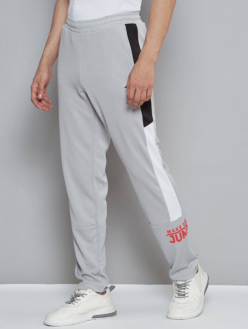 grey printed full length track pant - 18420092 -  Standard Image - 1