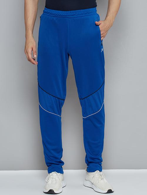 blue solid full length track pant - 18420094 -  Standard Image - 0
