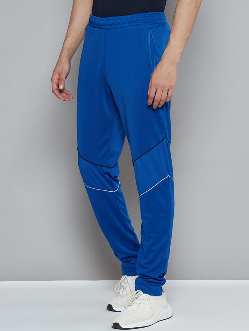 blue solid full length track pant - 18420094 -  Standard Image - 1