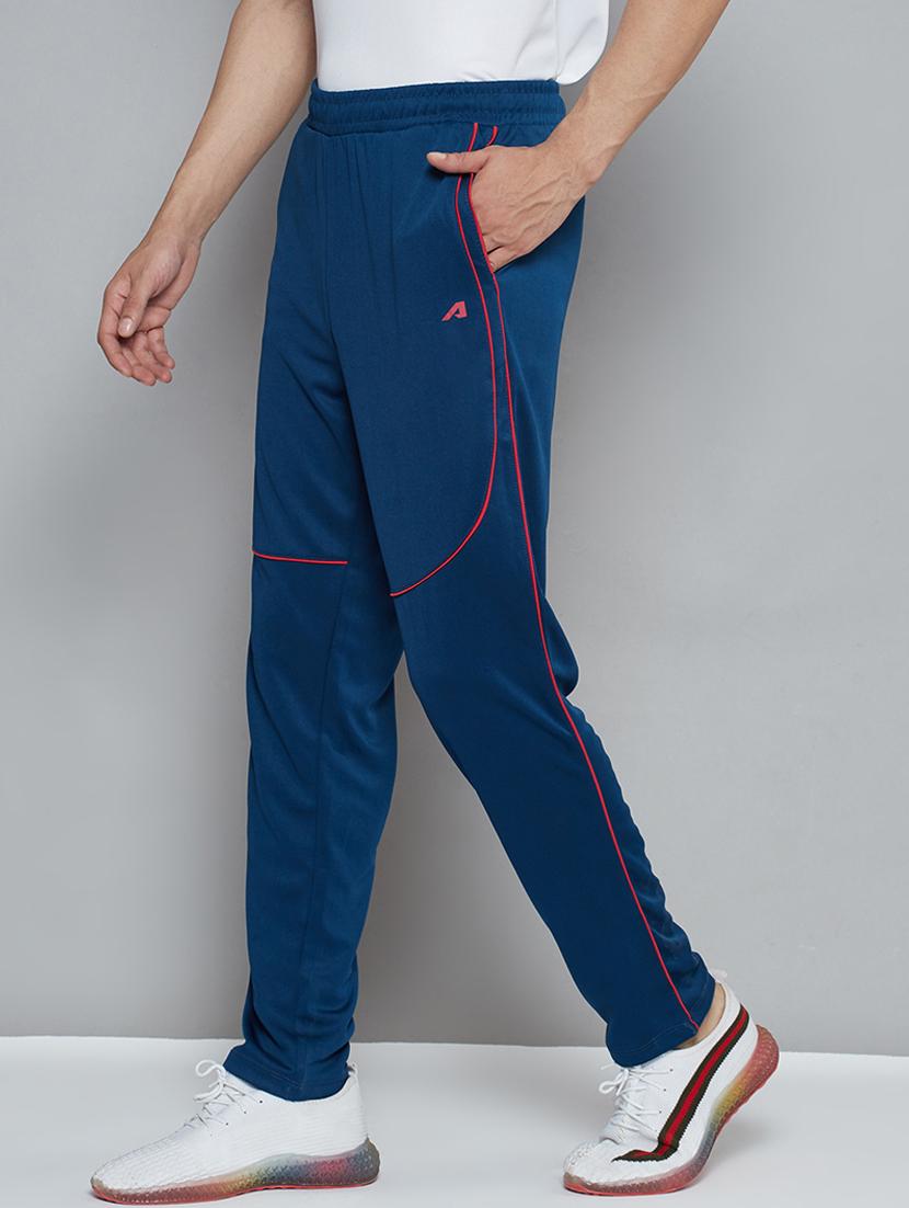 blue solid full length track pant - 18420097 -  Standard Image - 1