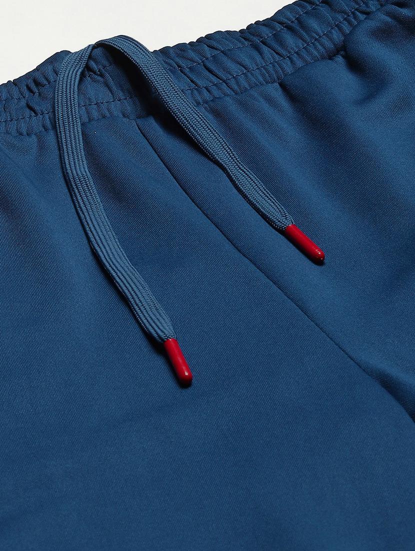 blue solid full length track pant - 18420097 - Standard Image - 4