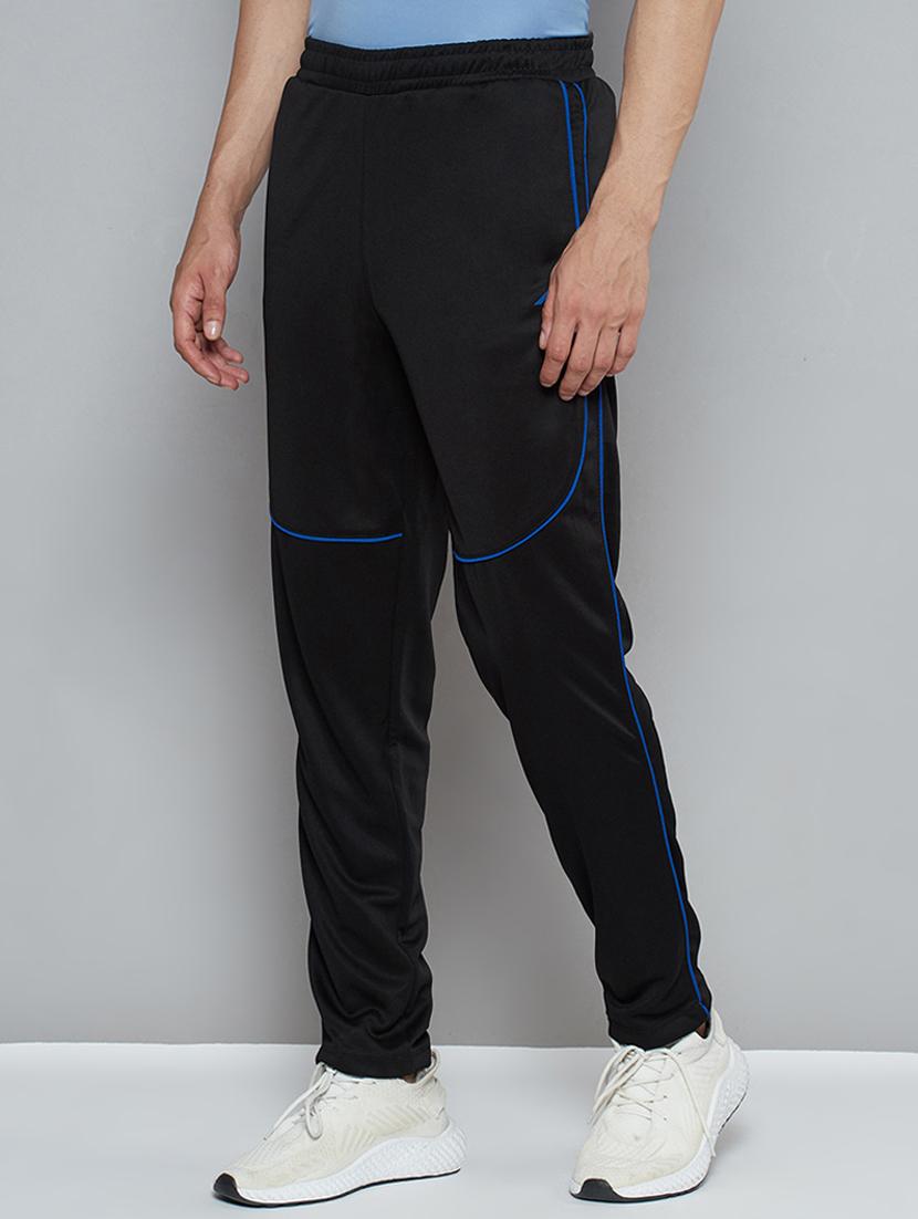 black solid full length track pant - 18420098 - Standard Image - 1