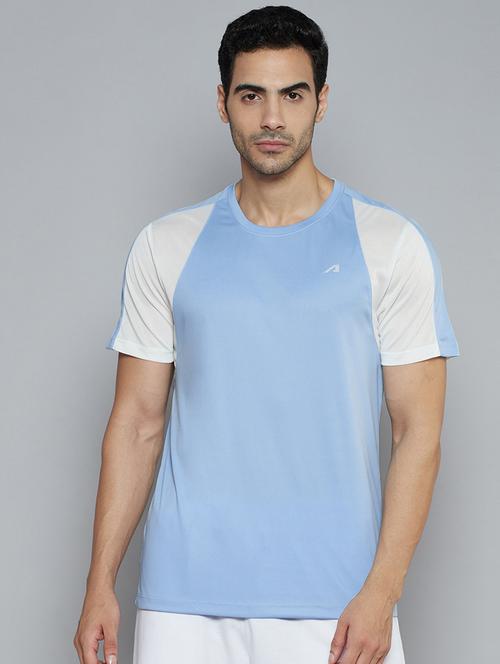 blue color-blocked t-shirt - 18420177 - Standard Image - 0
