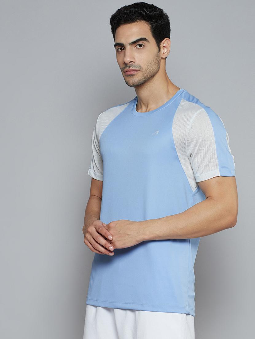 blue color-blocked t-shirt - 18420177 - Standard Image - 1