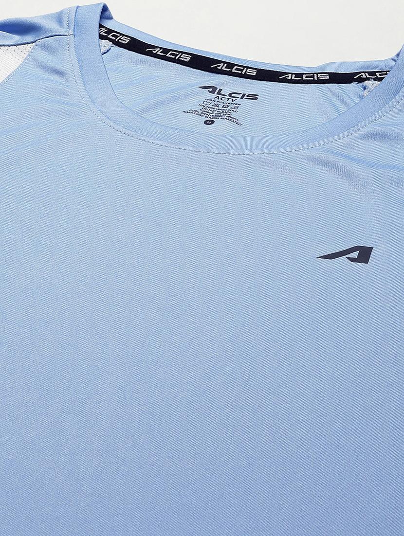blue color-blocked t-shirt - 18420177 - Standard Image - 4