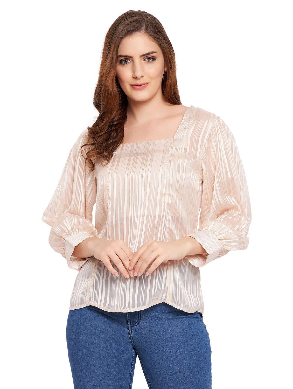 women's straight square neck top