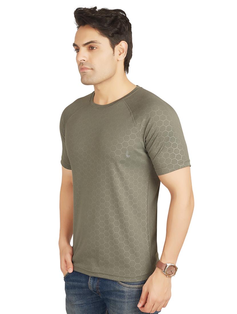 olive-green all over print t-shirt - 18421245 - Standard Image - 1