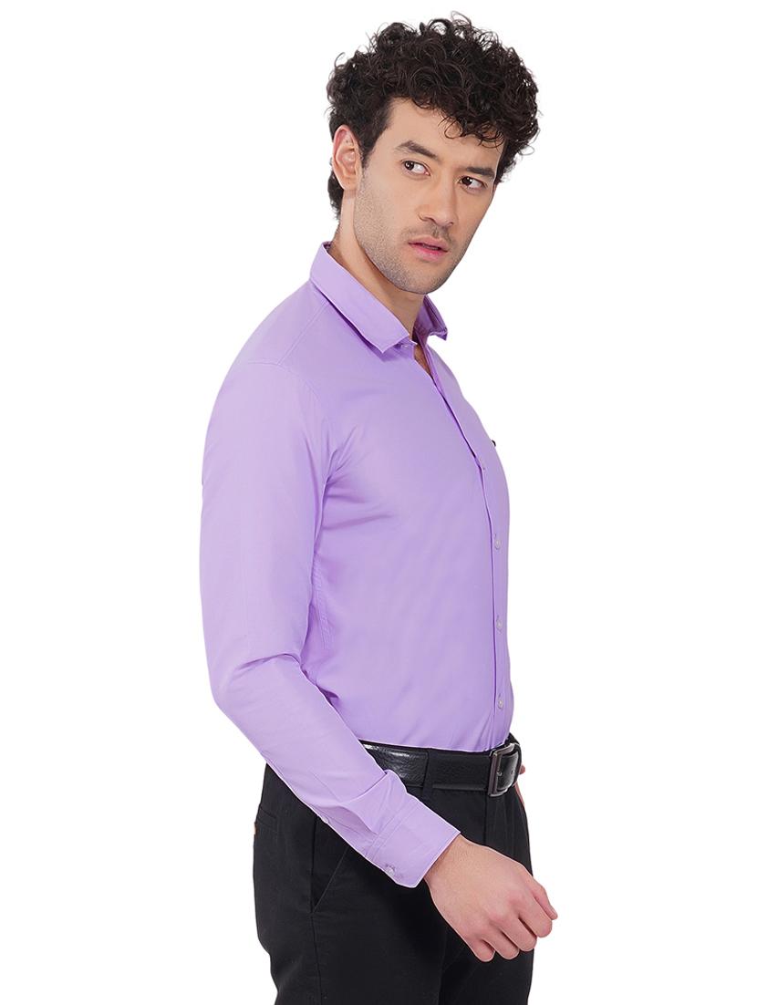 purple solid casual shirt - 18421364 - Standard Image - 1