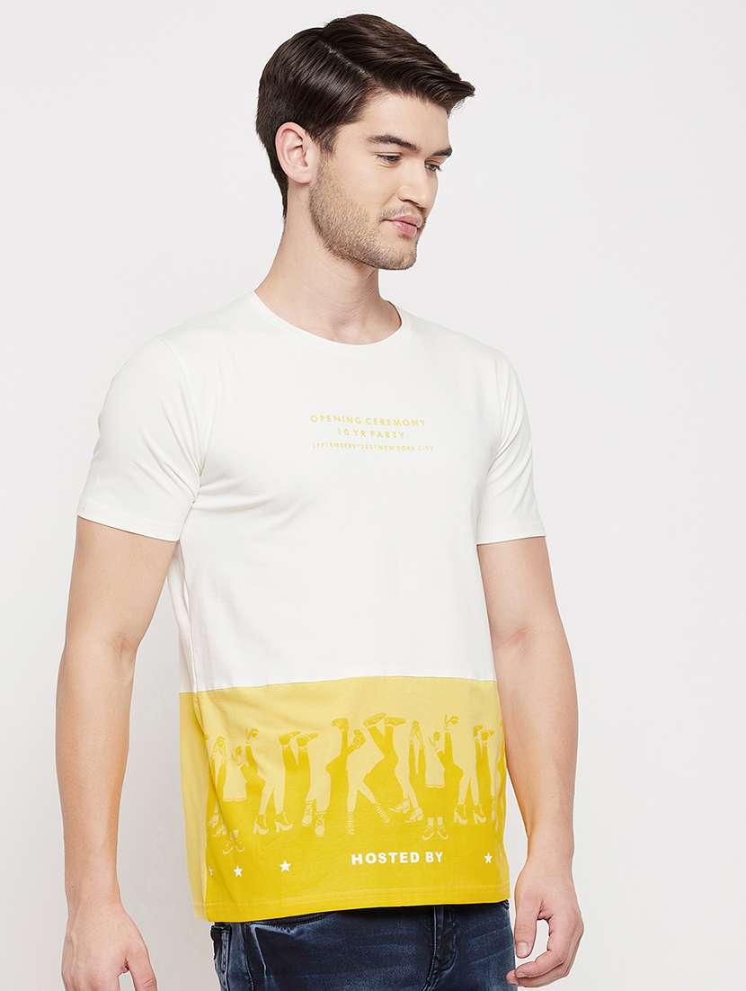 yellow printed t-shirt - 18422163 -  Standard Image - 1