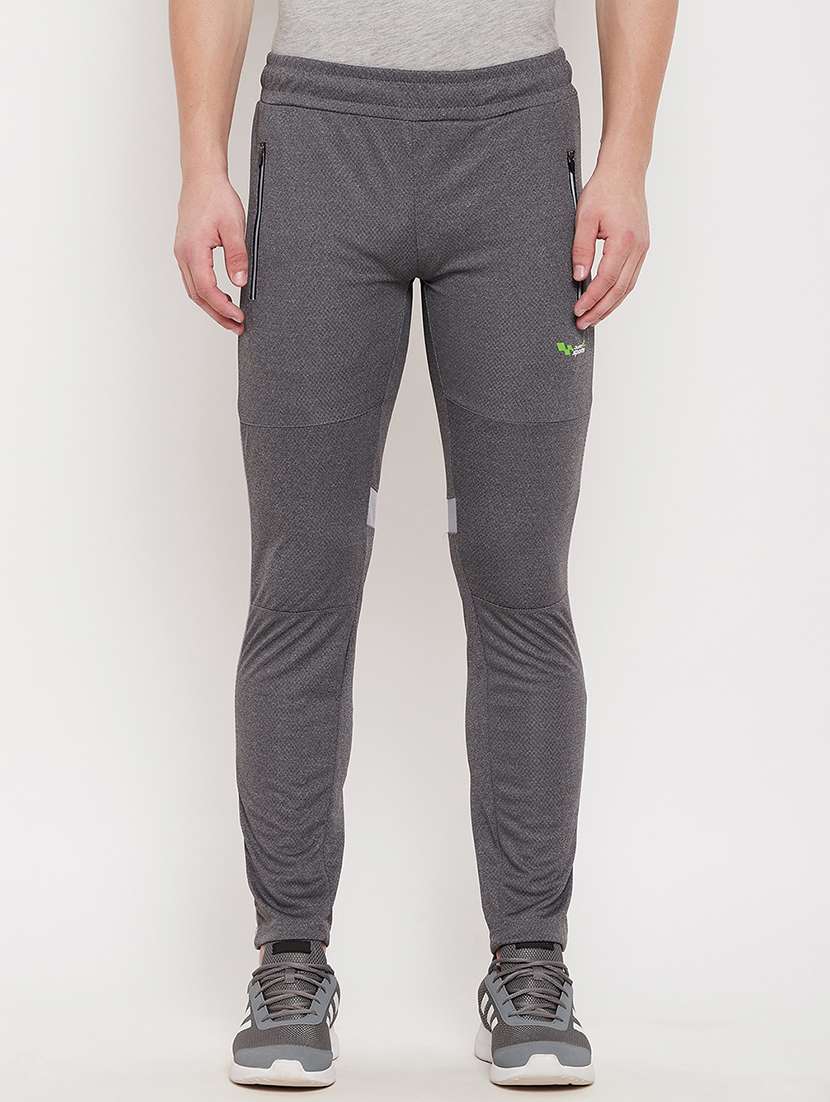 grey solid track pant