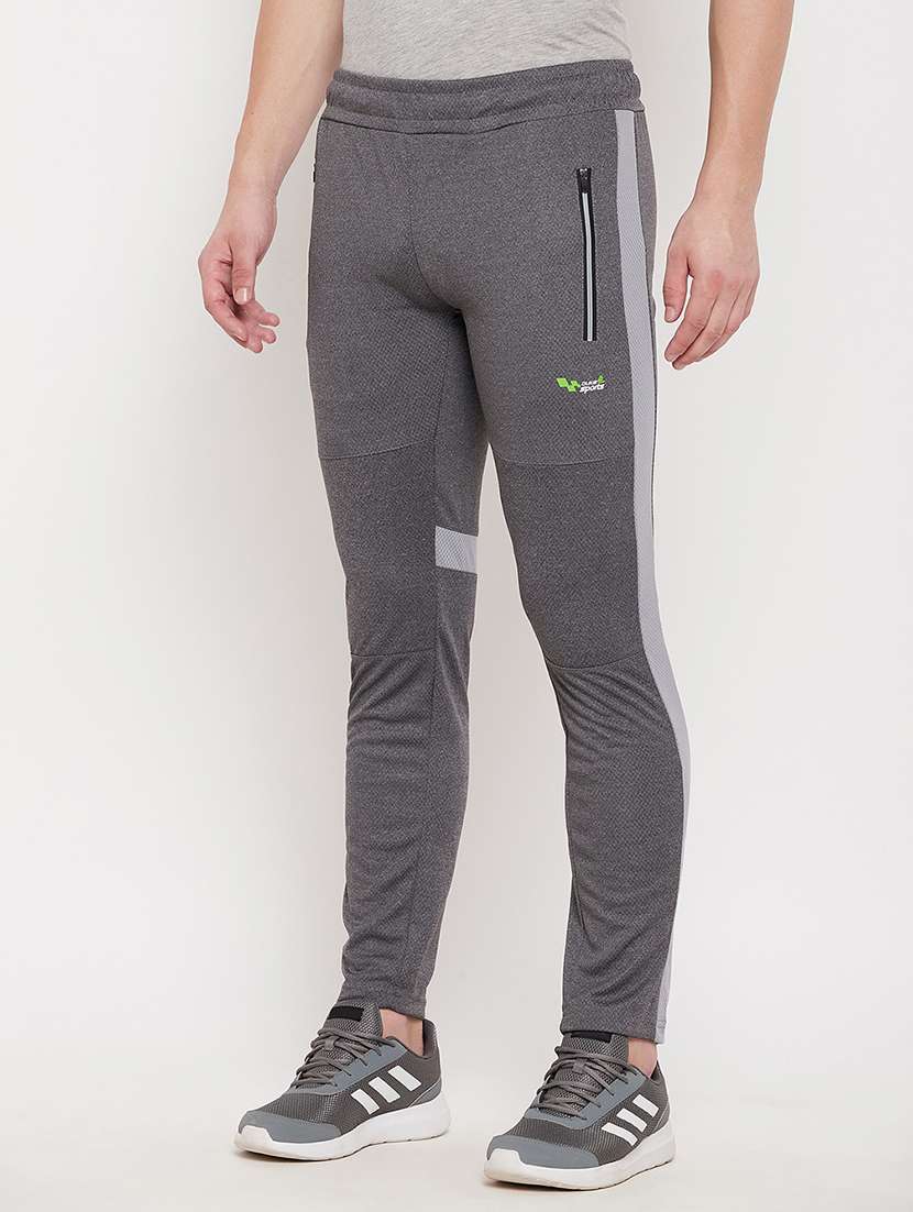 grey solid track pant - 18422195 -  Standard Image - 1