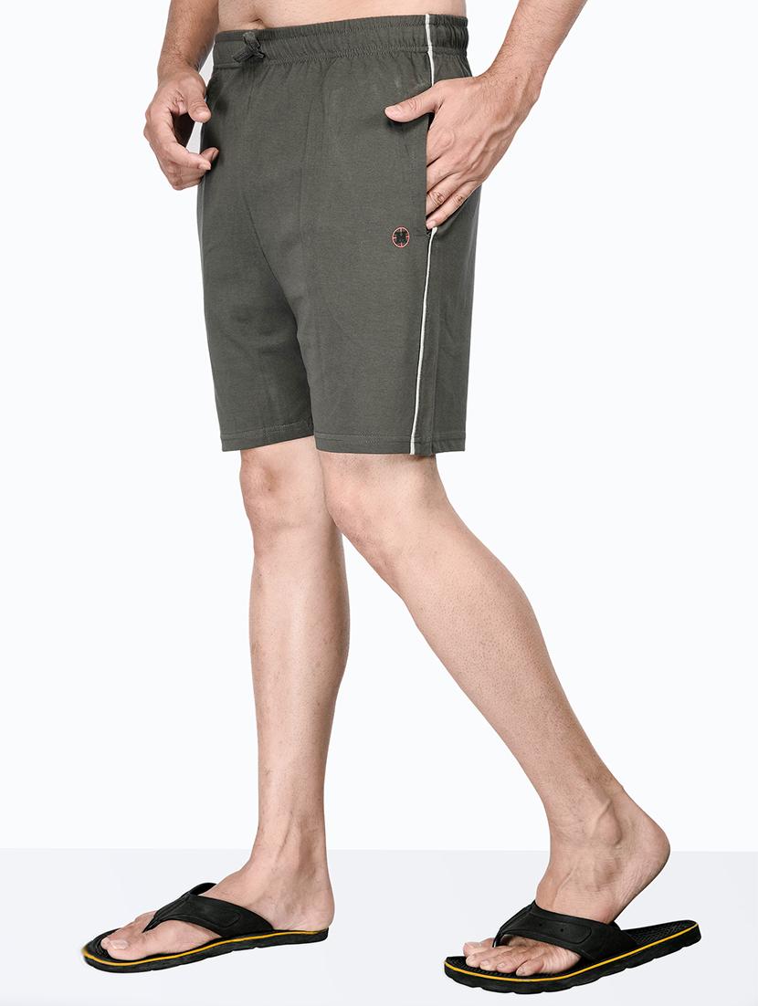olive solid bermuda short - 18422374 - Standard Image - 1