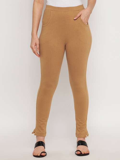 mid rise solid leggings - 18422421 - Standard Image - 0