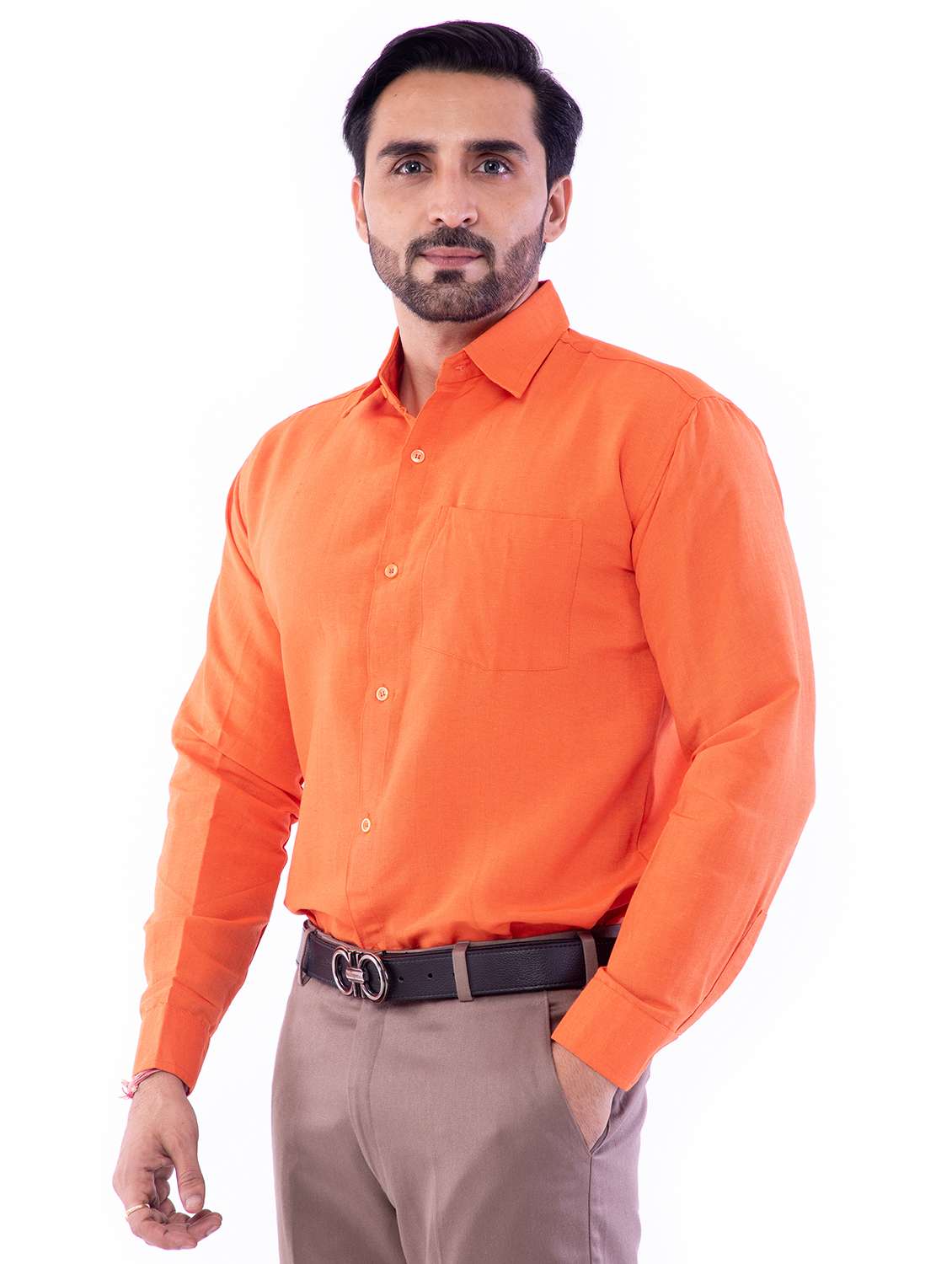 mens solid casual shirt - 18423041 -  Standard Image - 1