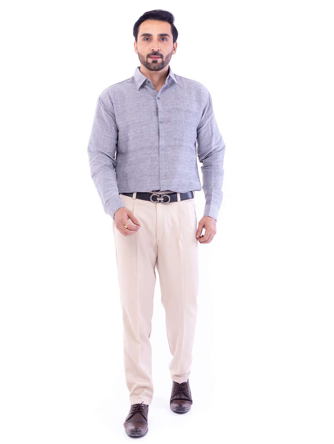 Mens Solid Casual Shirt - 18423051 -  Standard Image - 4