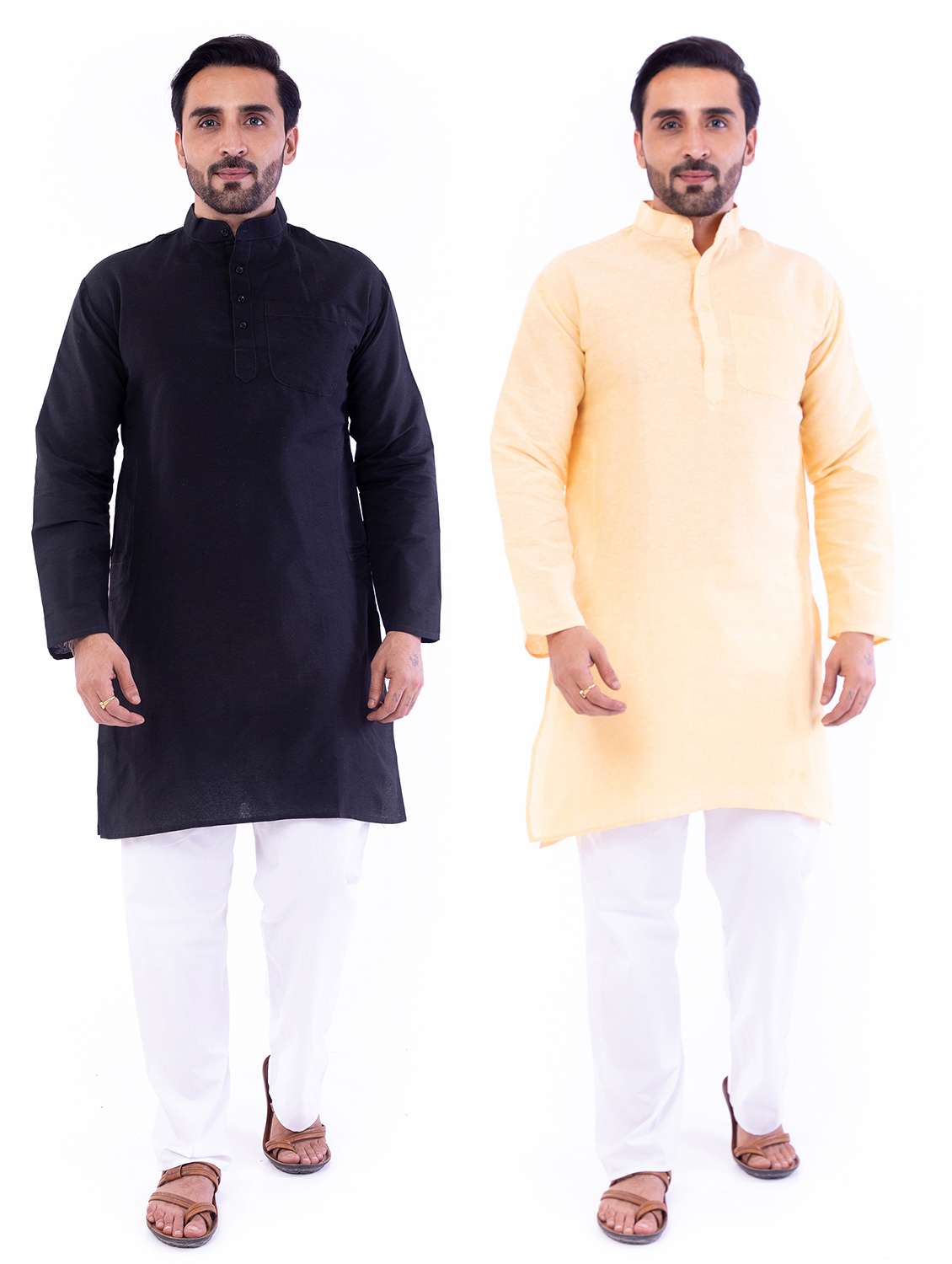 set of 2 solid kurta