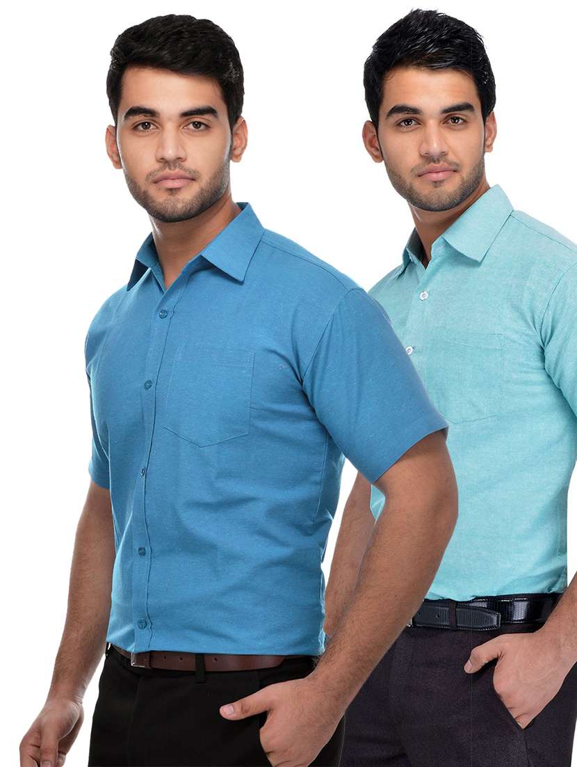mens solids formal shirt - 18423392 - Standard Image - 1