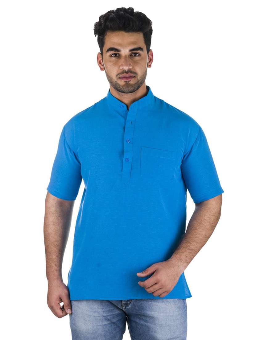 turquoise solid kurta