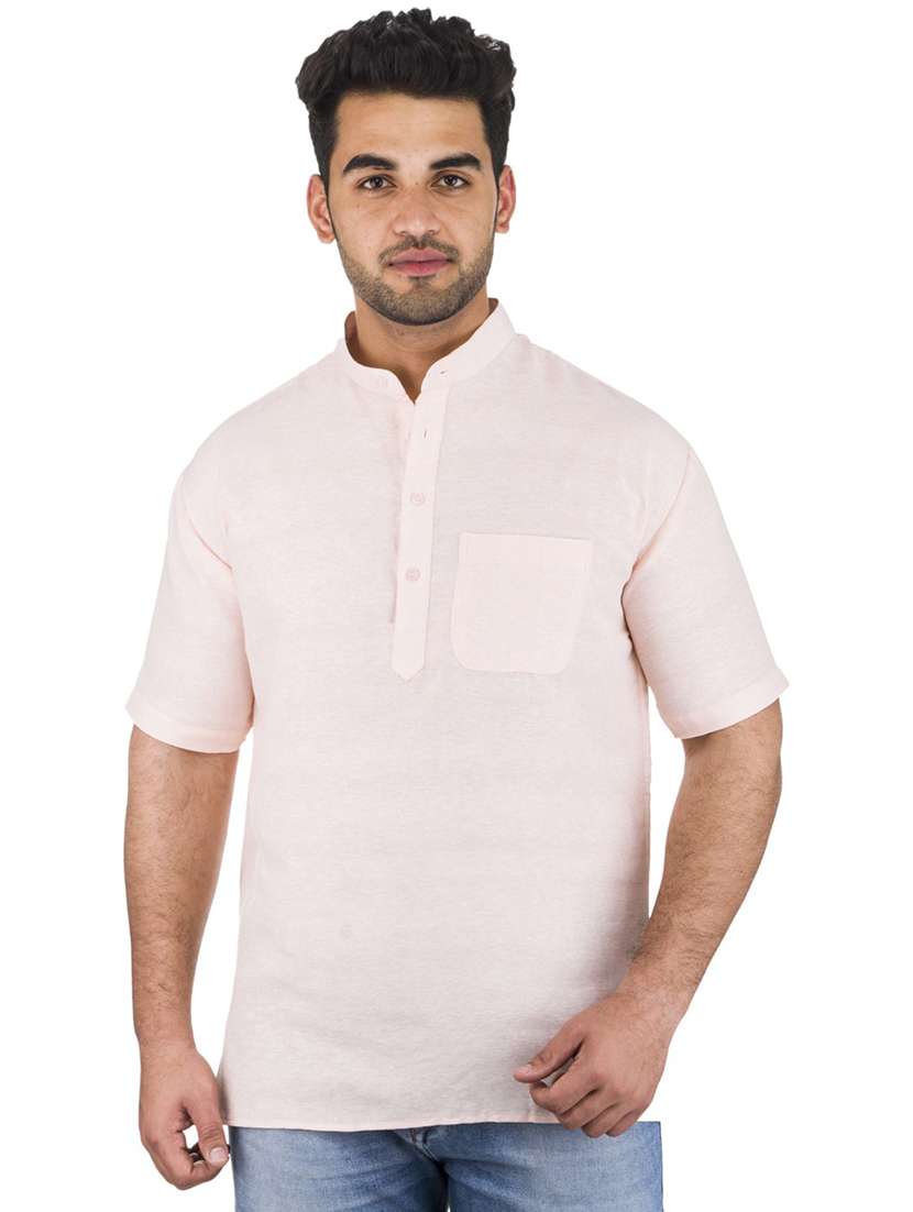 rose-water solid kurta